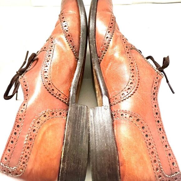 Mario Bruni Brogue Men\'s Leather Shoes Brown Made In Italy Luxury Brand Size 9 main image 6